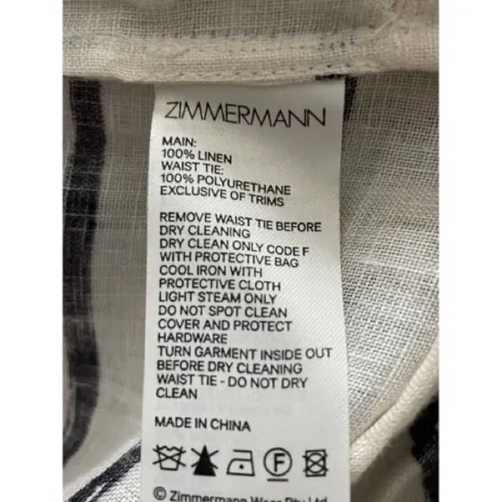 Zimmermann Black and White Striped Mini Dress - Picture 5 of 5
